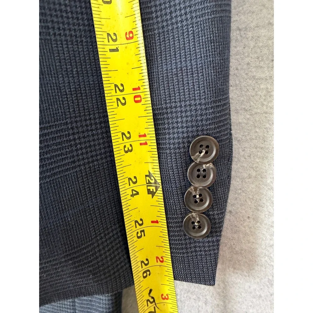 Chaps Ralph Lauren Mens 48T‎ Blue Glen Plaid 100% Wool Blazer Sport Coat Jacket